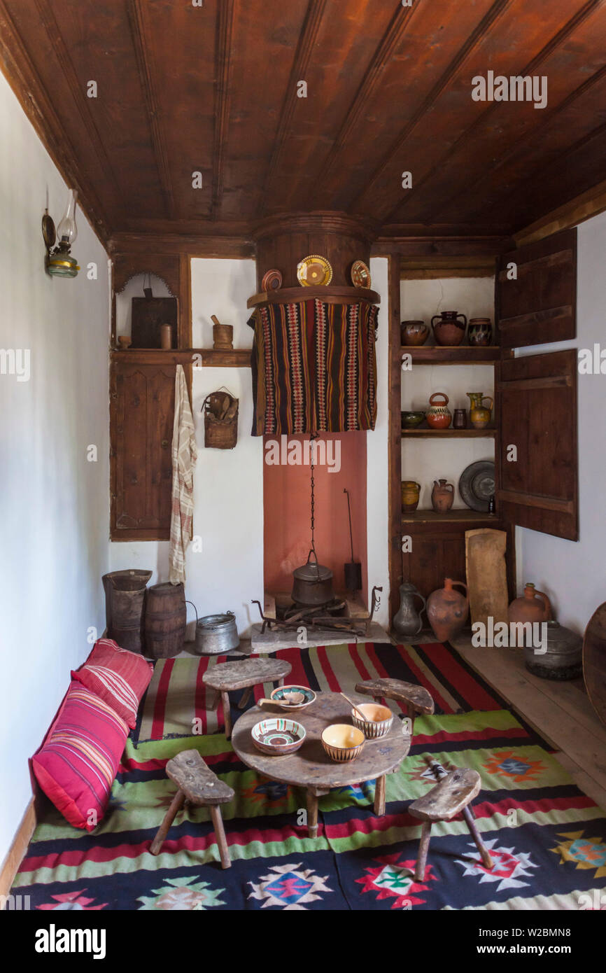 La Bulgarie, montagnes centrales, Sopot, maison d'enfance d'Ivan Vazov, écrivain le plus célèbre de la Bulgarie, de l'intérieur Banque D'Images