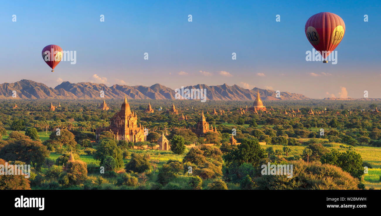 Myanmar (Birmanie), des temples de Bagan (Site du patrimoine mondial de l'UNESCO) Banque D'Images
