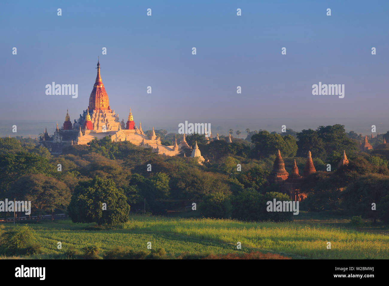 Myanmar (Birmanie), des temples de Bagan (Site du patrimoine mondial de l'UNESCO), Temple Ananda Banque D'Images