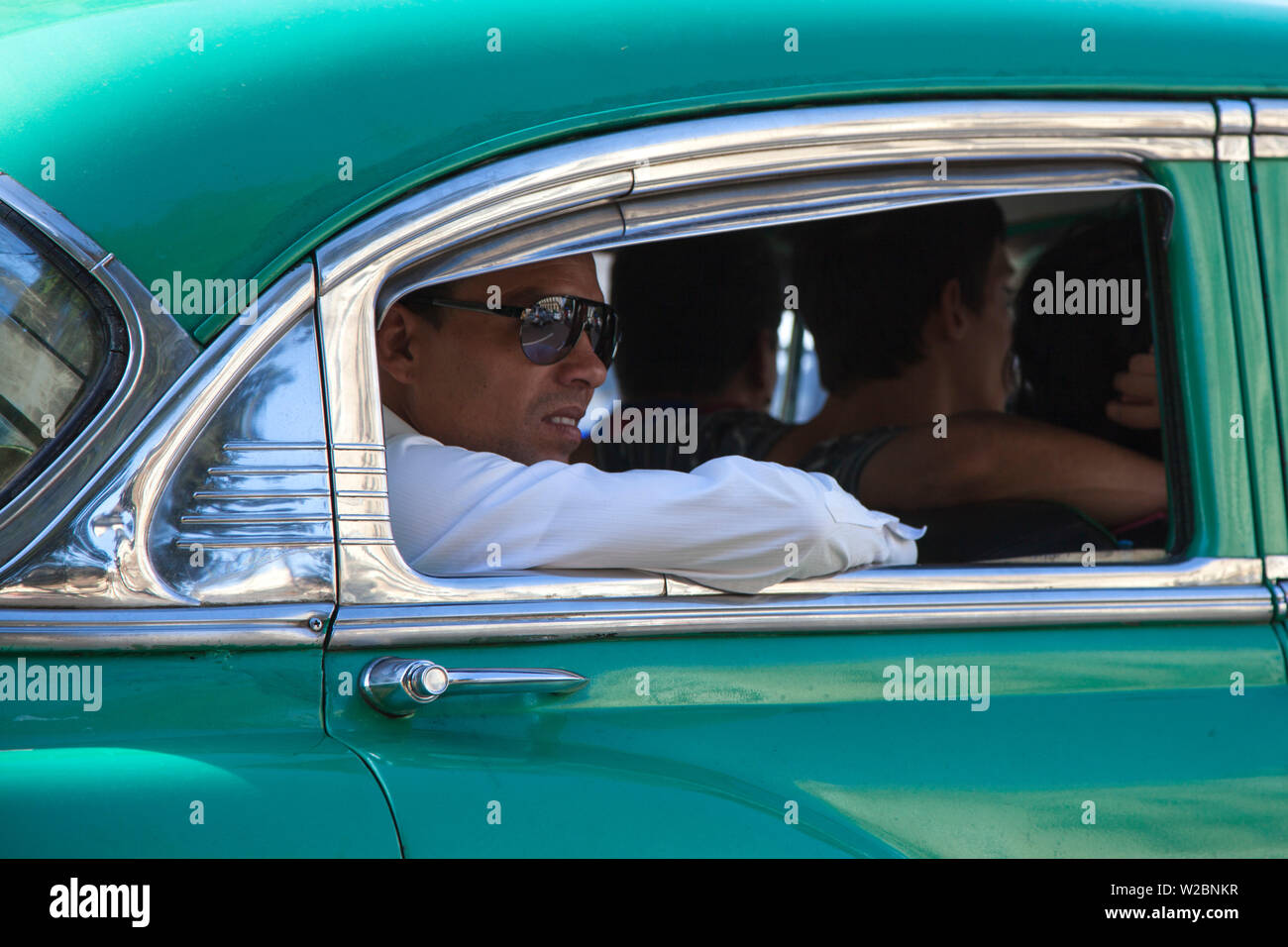 Voiture américaine classique, La Havane, Cuba Banque D'Images