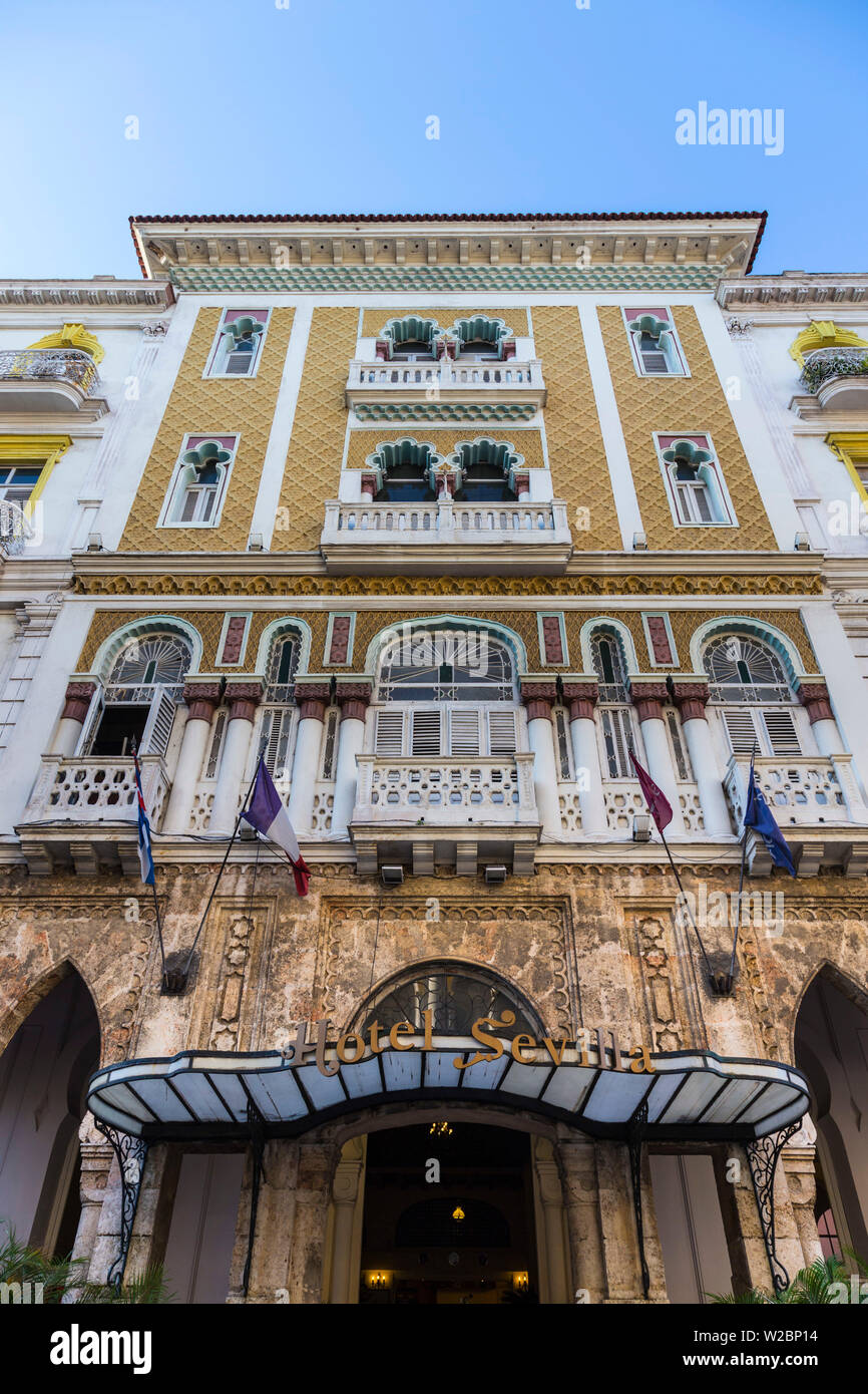 Hôtel Sevilla, Prado, La Havane, Cuba Banque D'Images