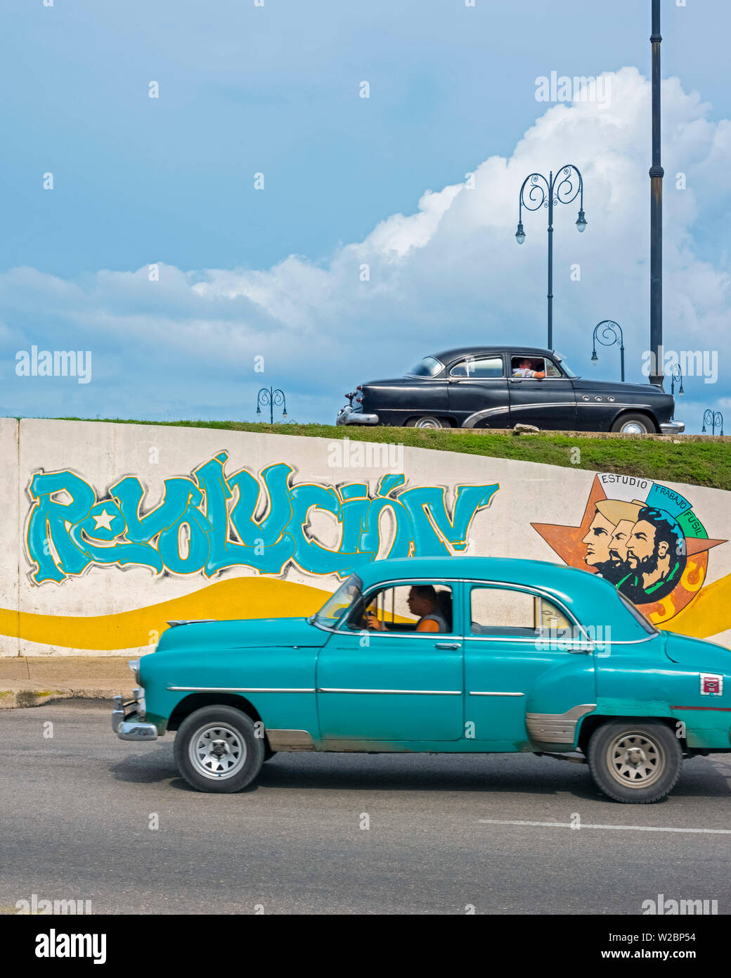 Cuba, La Havane, revolucion murale Banque D'Images