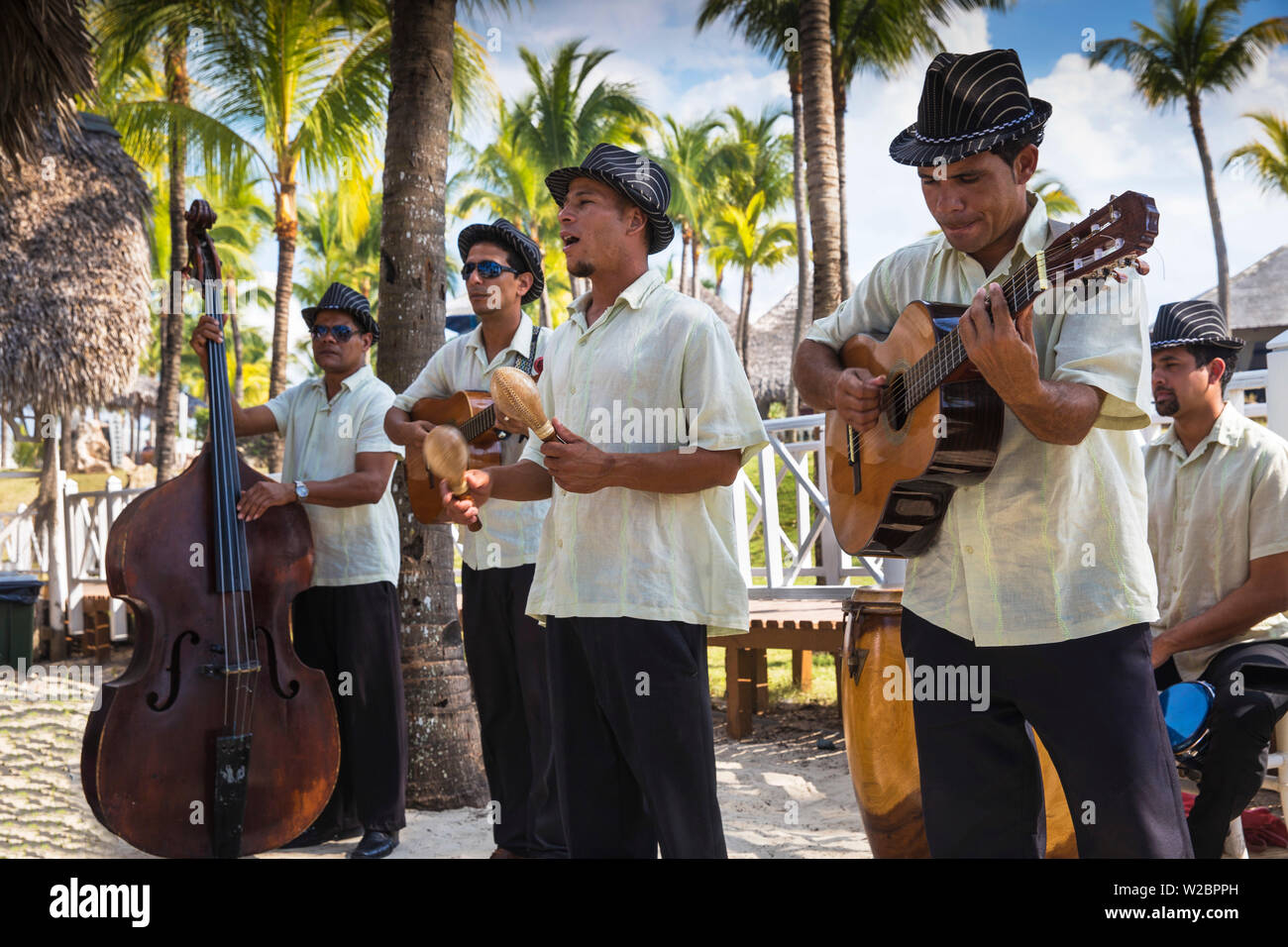Cuba, Varadero, musiciens au Paradisus Hotel Banque D'Images