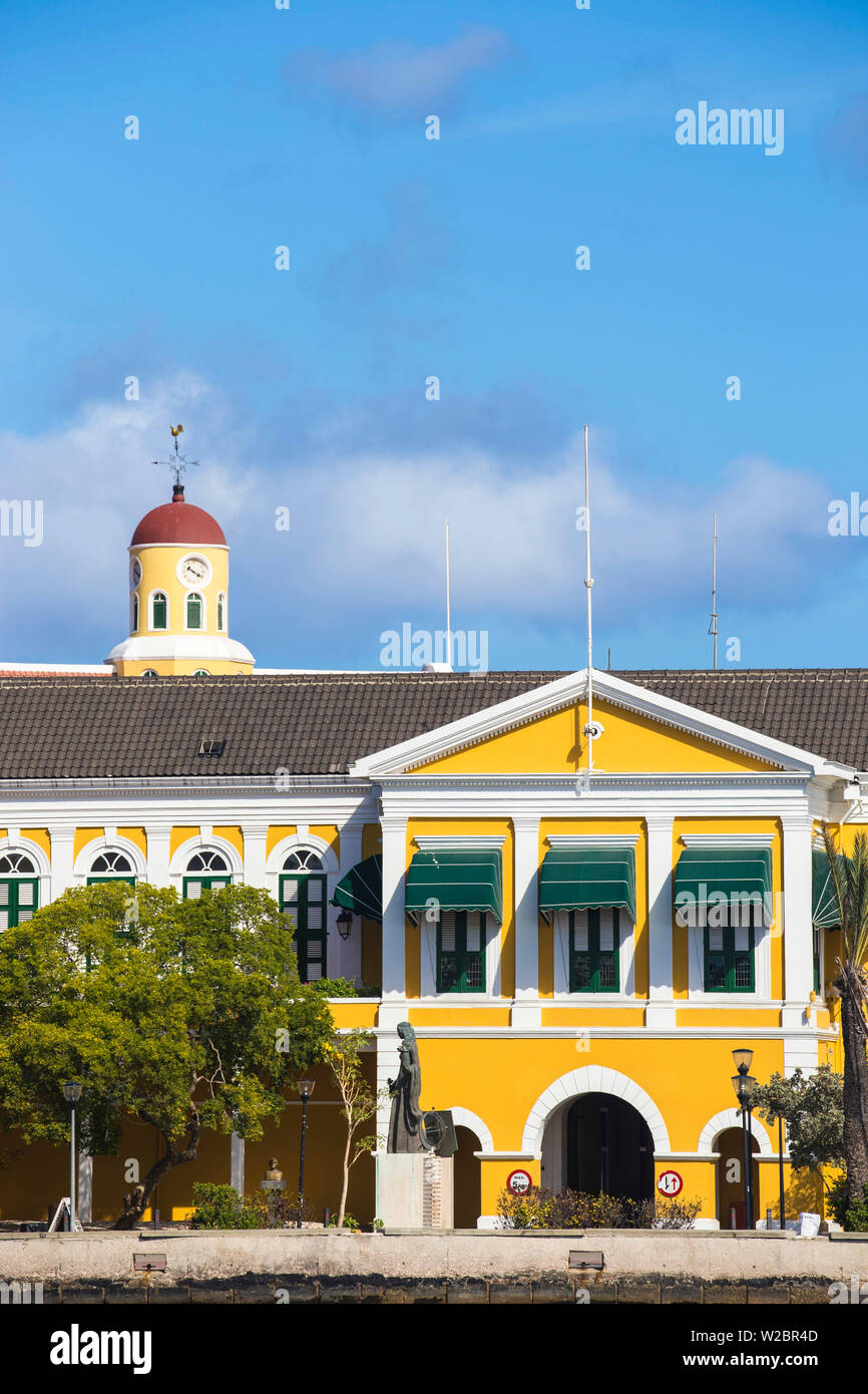 Willemstad, Curaçao, Punda, Fort Amsterdam, Palais du Gouverneur et le musée de l'Église de Fort Banque D'Images