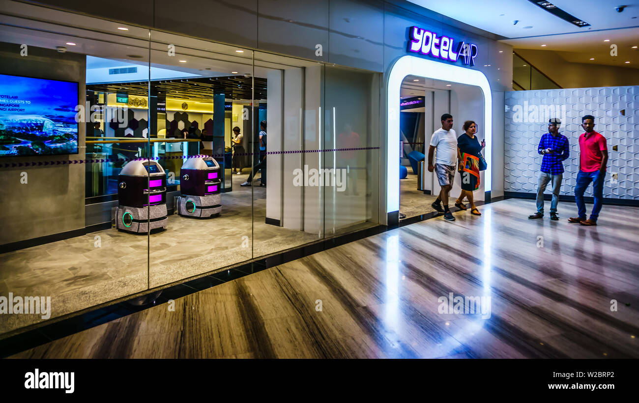 Singapour - Jun 25, 2019 : l'aéroport de Changi est un joyau à usage mixte à l'aéroport de Changi à Singapour qui s'est ouvert le 17 avril 2019. Banque D'Images