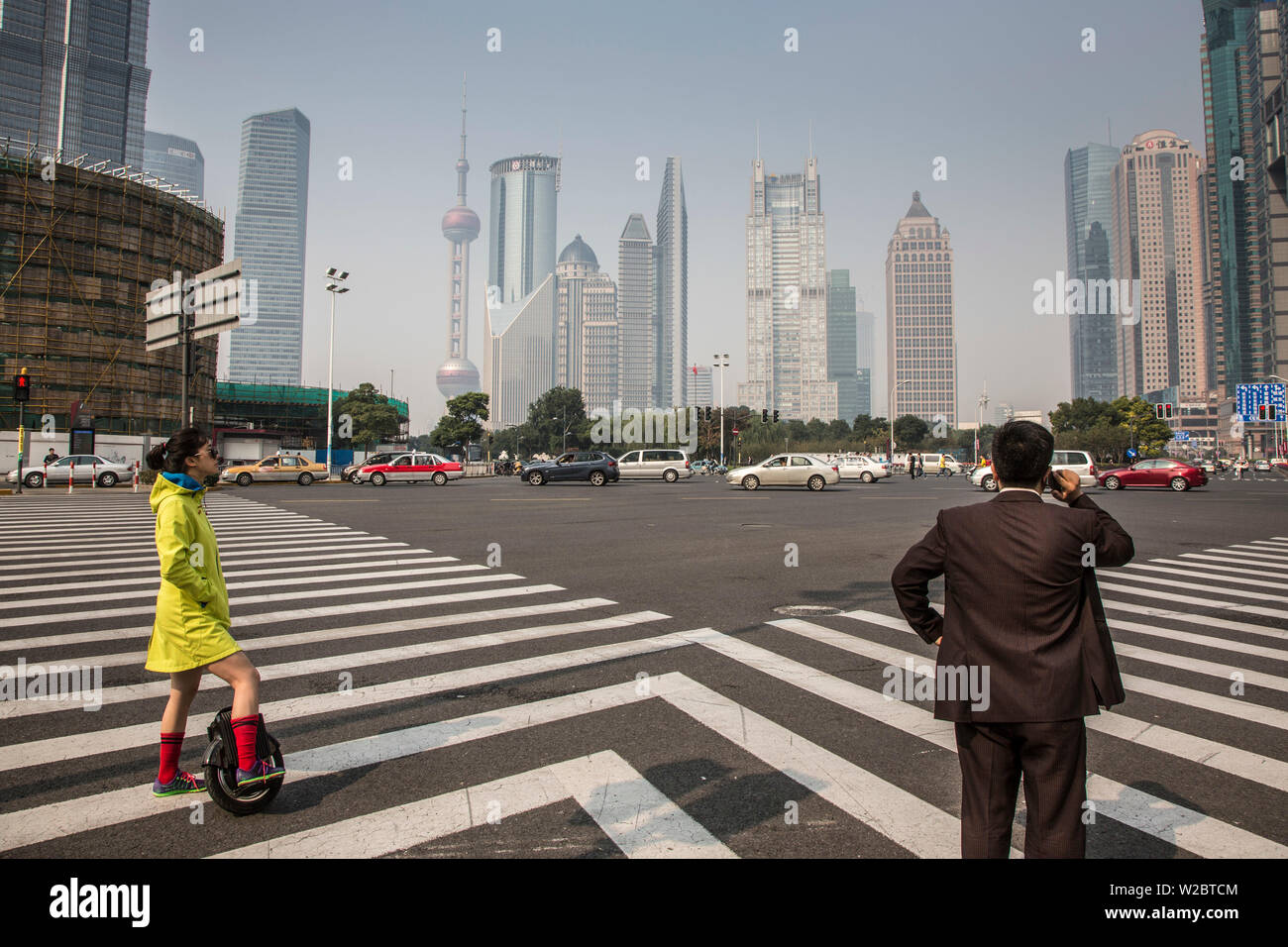 Lujiazui, Pudong, Shanghai, Chine Banque D'Images