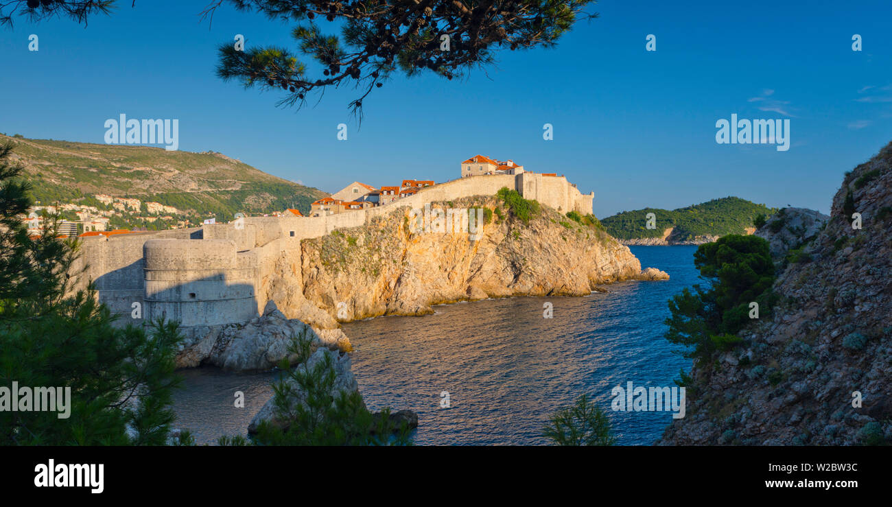 La Croatie, Istrie, Dubrovnik, la vieille ville (Stari Grad), remparts de la Vieille Ville Banque D'Images