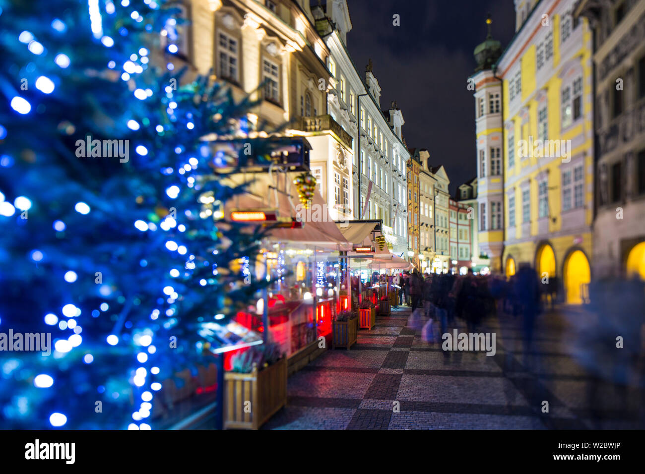 Place de la vieille ville à Noël, Prague, République Tchèque Banque D'Images