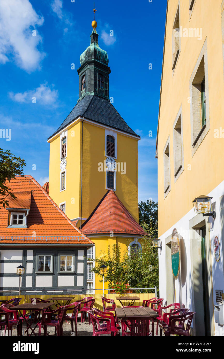 Hohnstein, le Parc National de la Suisse Saxonne, Saxe, Allemagne Banque D'Images