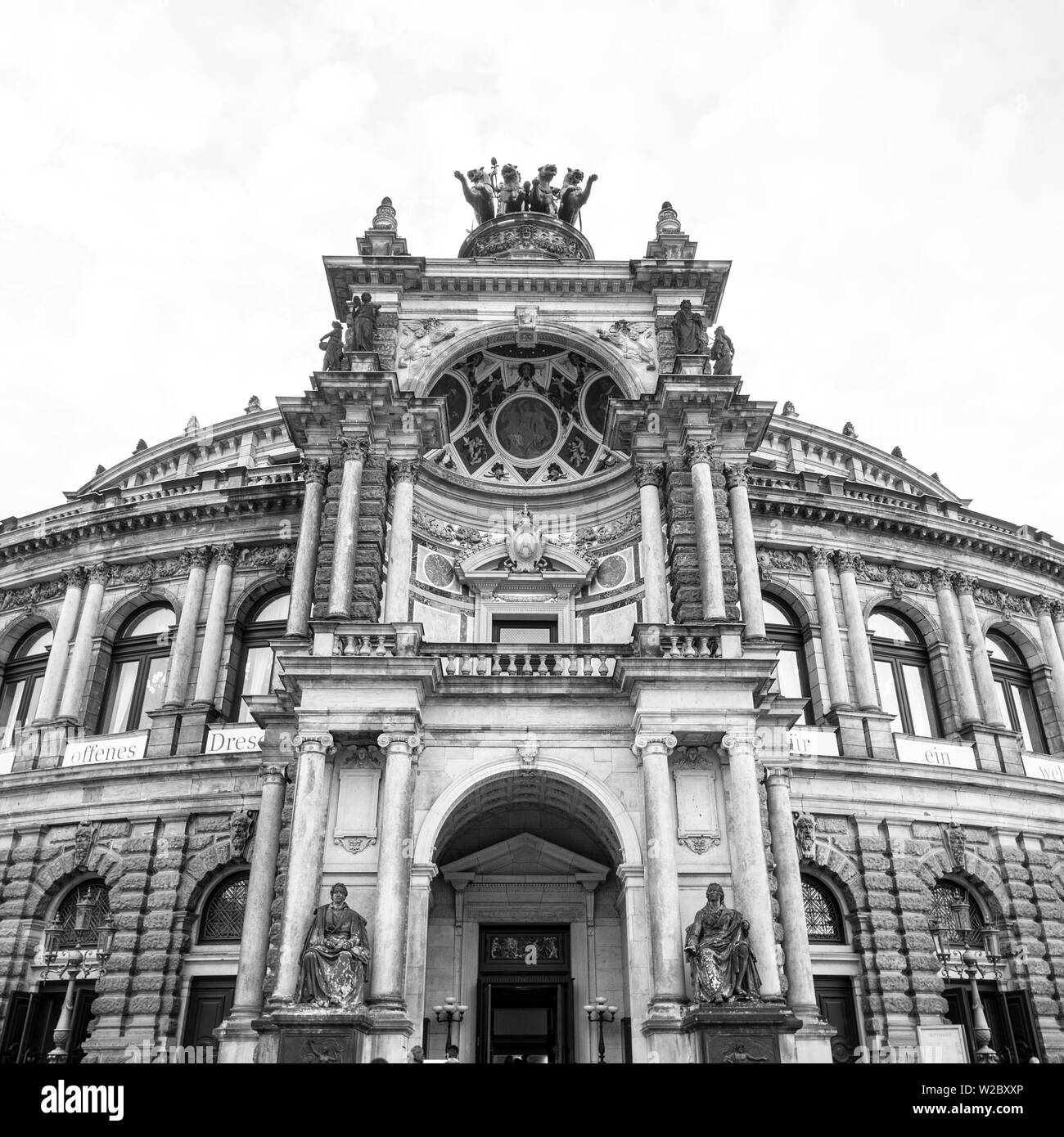 Maison de l'opéra Semperoper (Dresde), Dresde, Saxe, Allemagne Banque D'Images