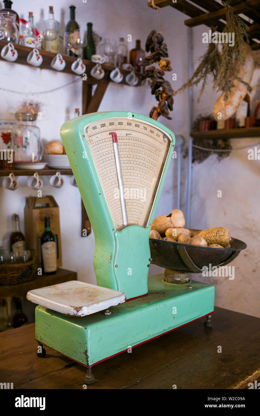 Espagne, Canaries, Lanzarote, Tiagua, vieux pèse-personnes Banque D'Images