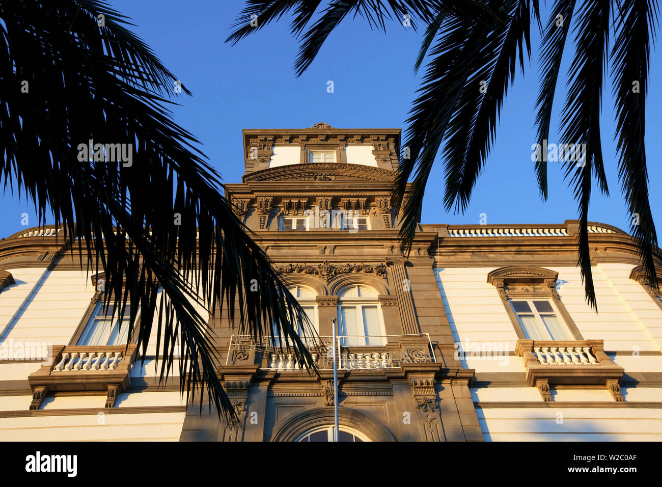 Bâtiment de la bibliothèque, Las Palmas de Gran Canaria, Gran Canaria, Îles Canaries, Espagne, l'océan Atlantique, l'Europe Banque D'Images