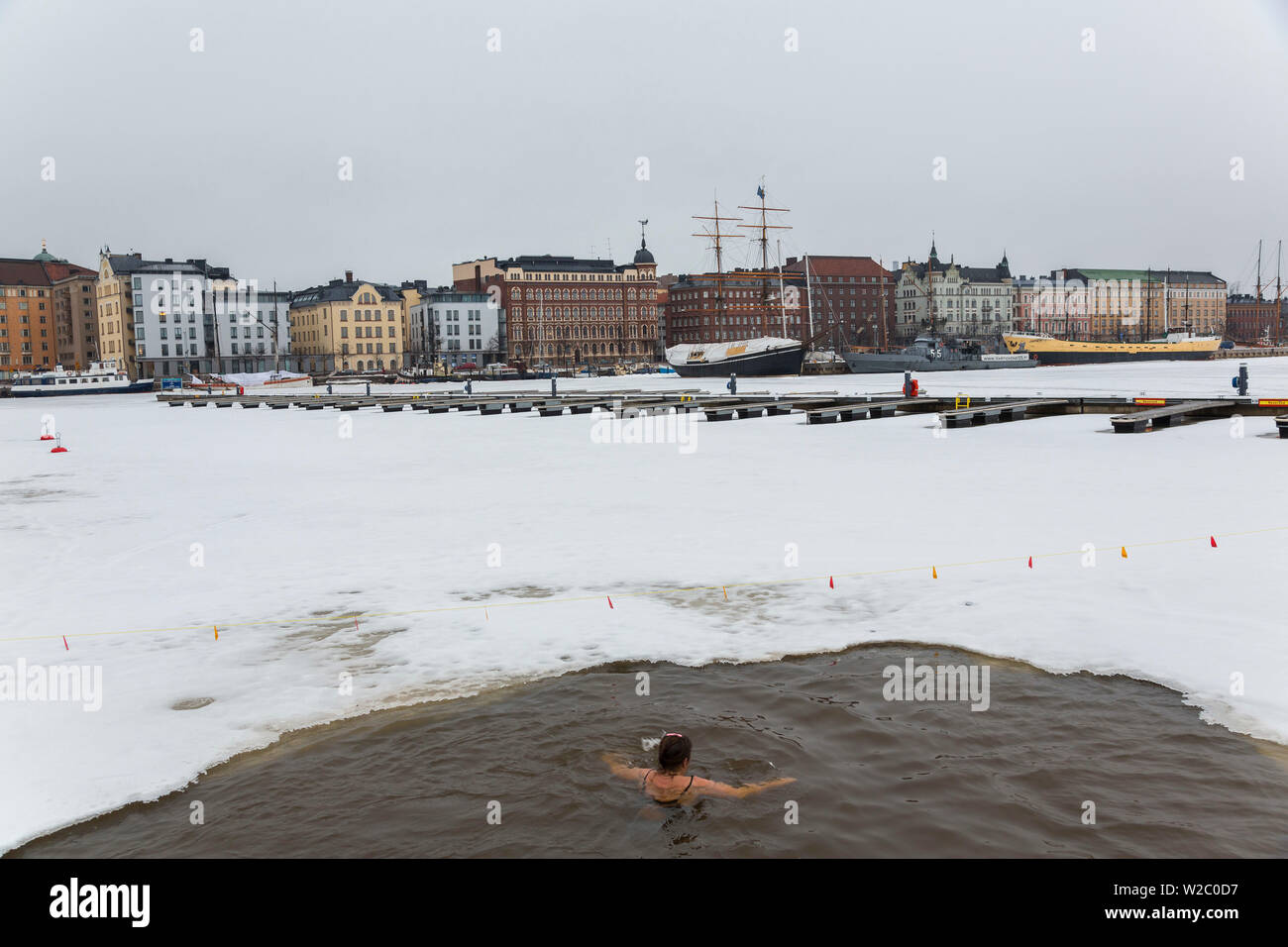 Piscine de glace, port d'Helsinki, Helsinki, Finlande Banque D'Images