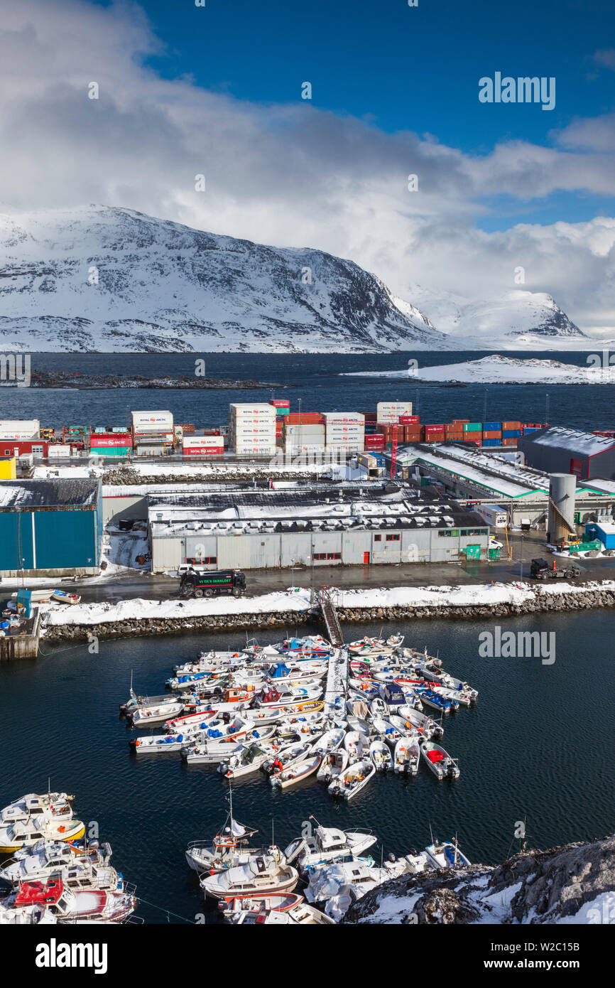 Le Groenland, Nuuk, port de commerce Banque D'Images