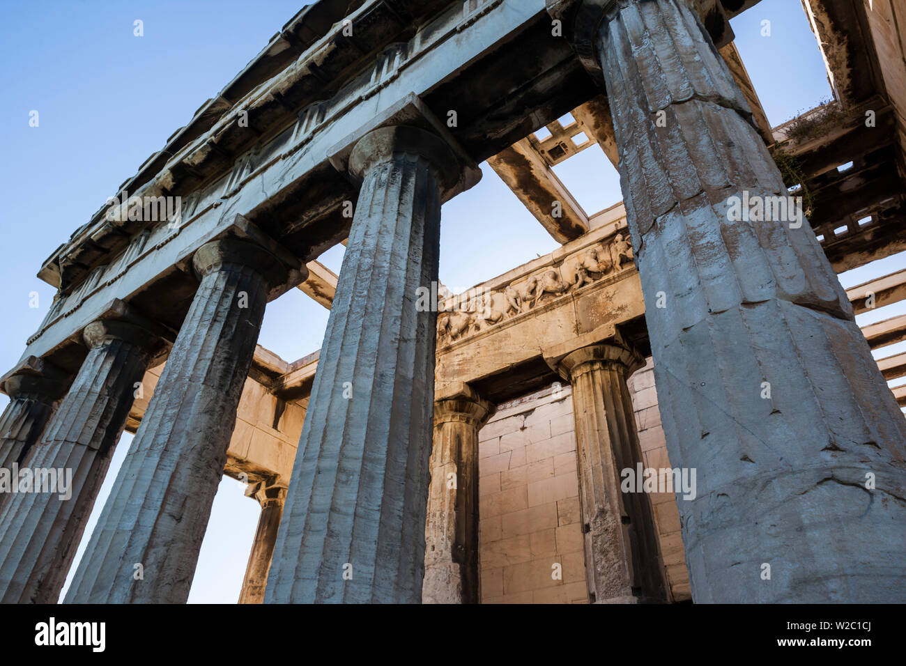 Grèce, Athènes, l'ancienne Agora, Temple d'Héphaïstos Banque D'Images