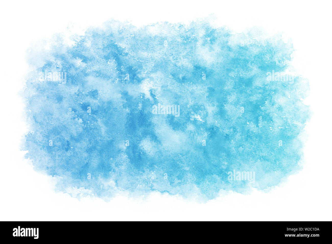 Couleur pastel bleu ciel d'été ou abstrait arrière-plan peinture aquarelle naturelle Banque D'Images