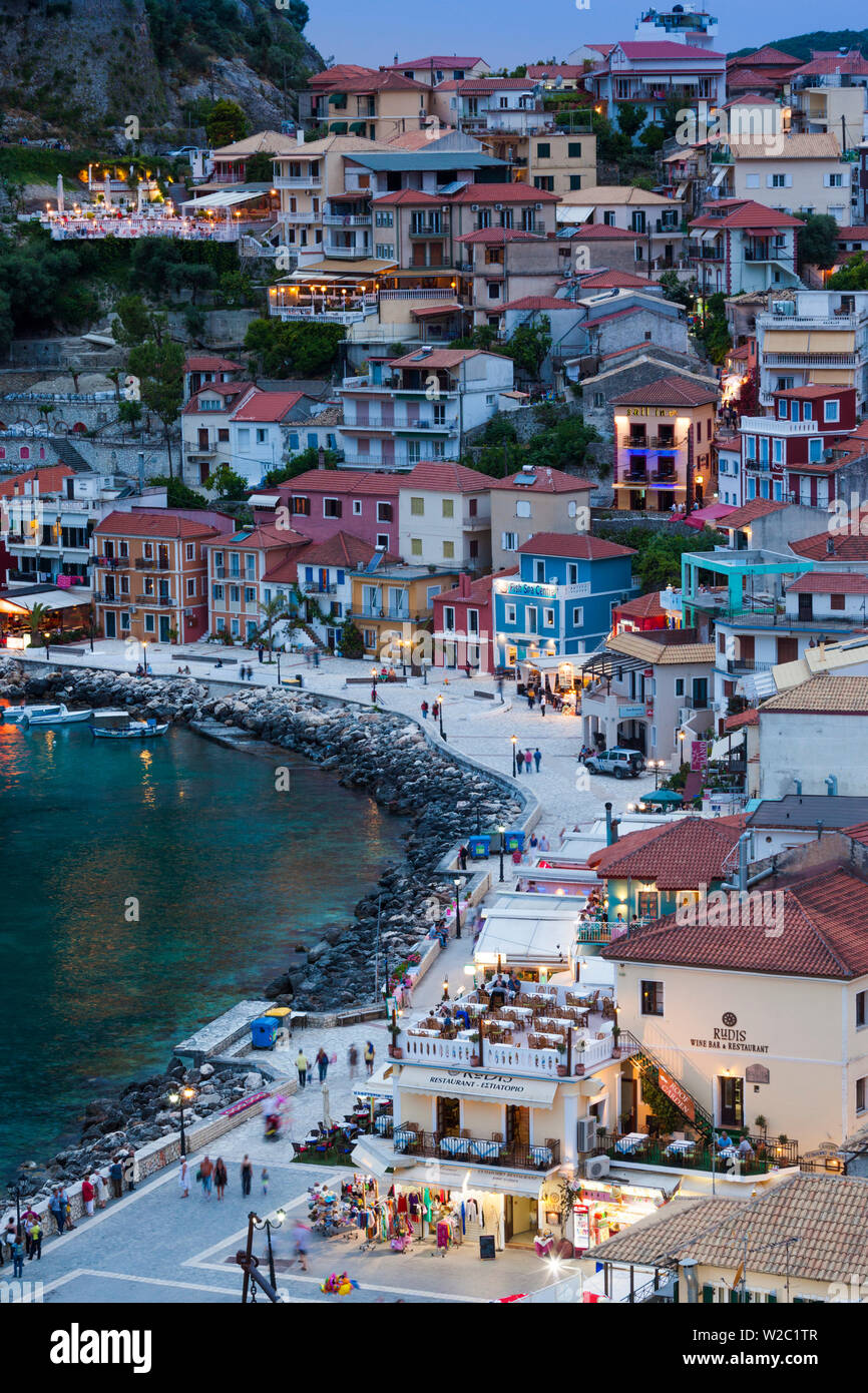 La Grèce, l'Épire Région, Parga, portrait de la ville Banque D'Images