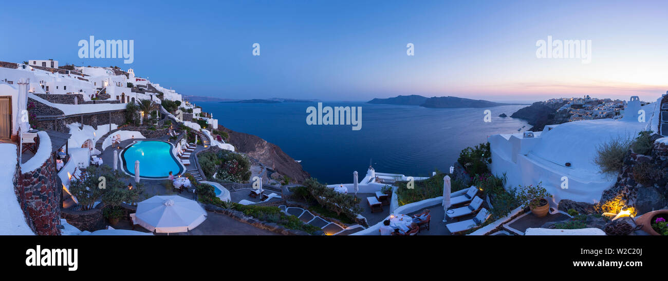 Le luxe 5 étoiles hôtel Perivolas, Oia, Santorin (thira), îles Cyclades, Grèce Banque D'Images