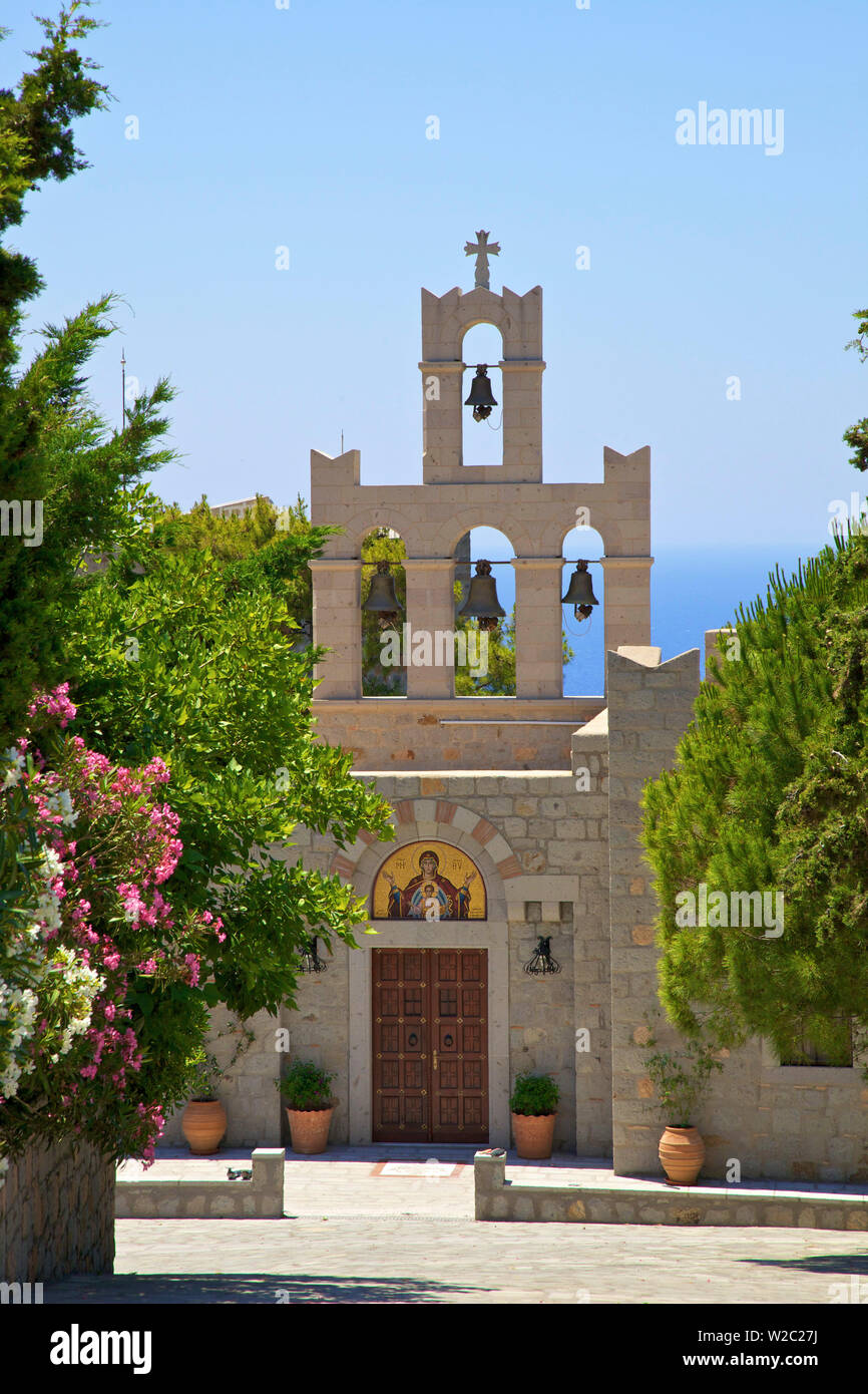 Le Couvent Saint Evangelismos, Patmos, Dodécanèse, îles grecques, Grèce, Europe Banque D'Images