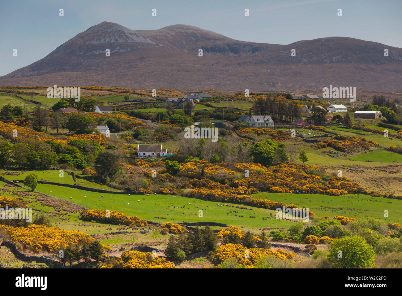 L'Irlande, comté de Donegal, Dunfanaghy, paysage par Muckish Mountain Banque D'Images