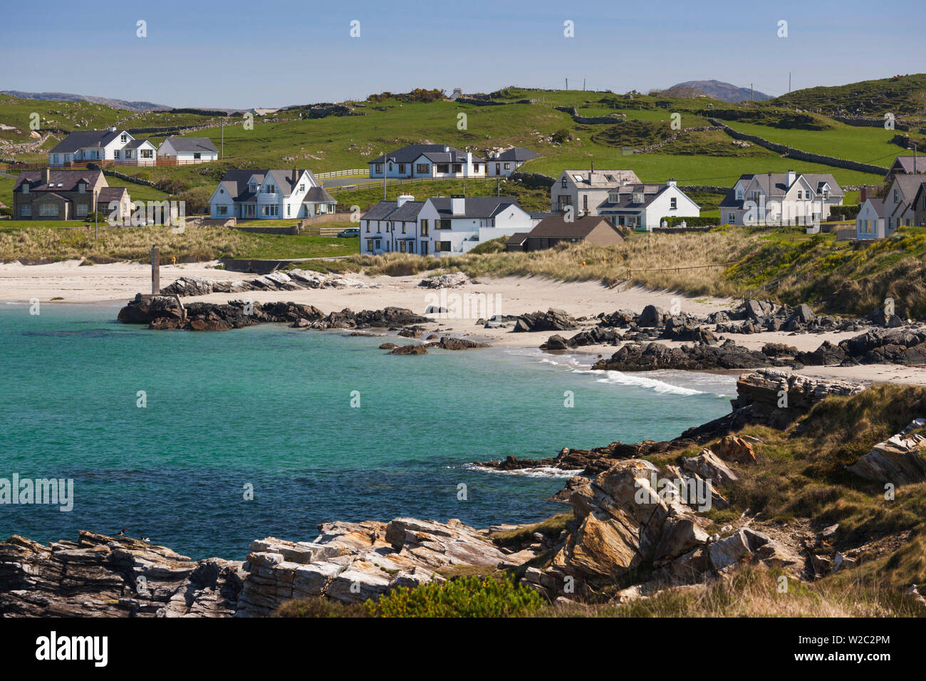 L'Irlande, comté de Donegal, Dunfanaghy, petit port Banque D'Images