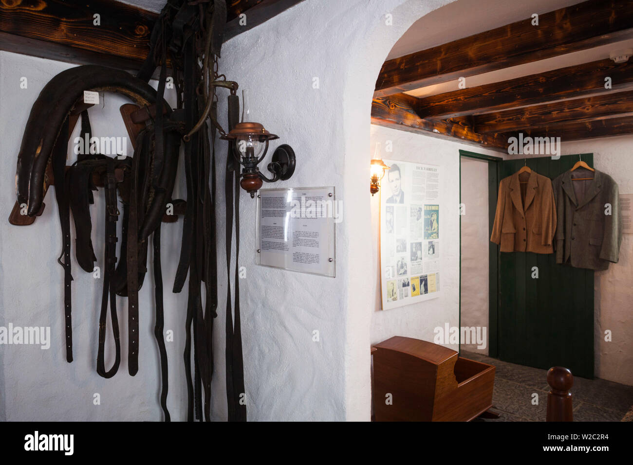 L'Irlande, dans le comté de Galway, Cong, homme tranquille Cottage, réplique de maison utilisée dans le film de John Wayne, l'homme tranquille, de l'intérieur Banque D'Images