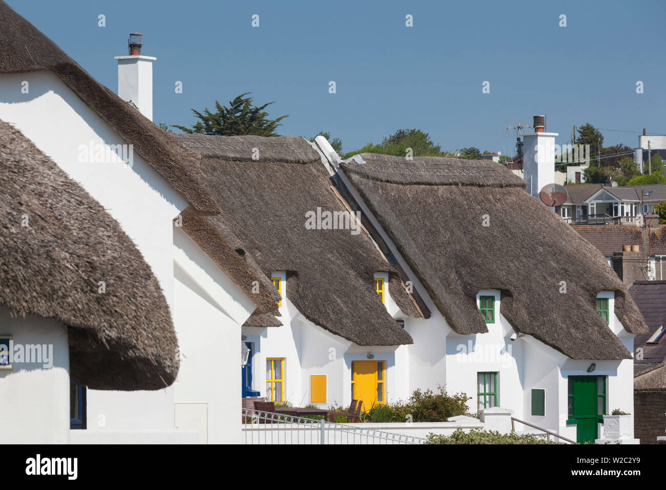 L'Irlande, le comté de Waterford, Dunmore East, cottage traditionnel détail Banque D'Images