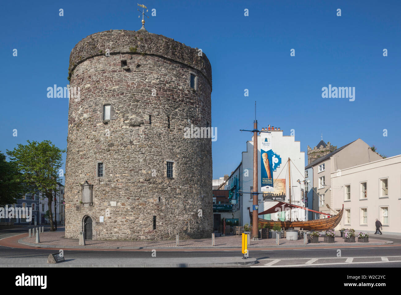 L'Irlande, le comté de Waterford, Waterford City, Reginald's Tower, le plus ancien bâtiment complet en Irlande Banque D'Images