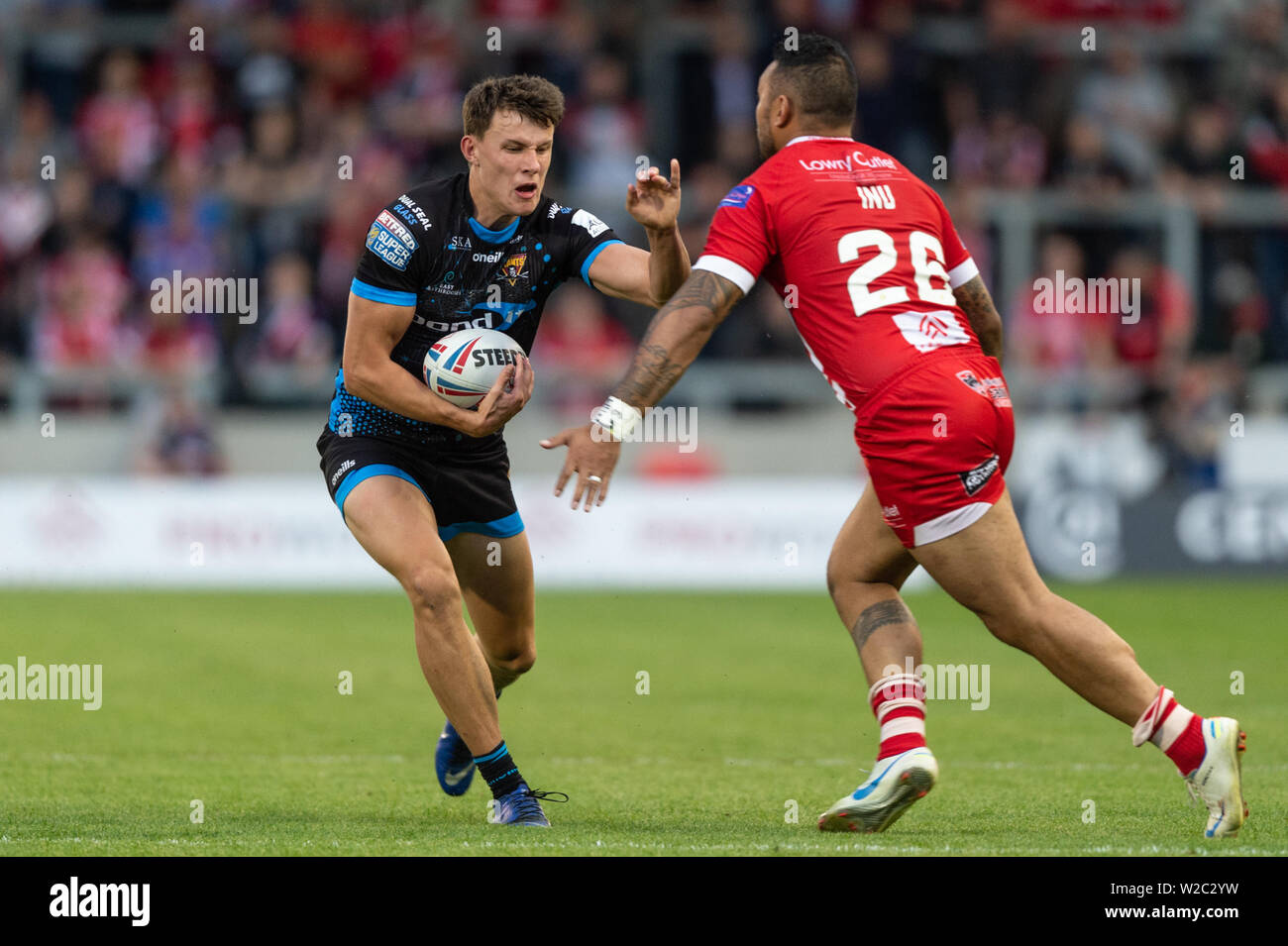 4 JUILLET 2019 , Stade AJ Bell, Salford, Angleterre ; Betfred Super League, Round 21, Salford Red Devils vs Huddersfield Giants ; Innes hauts de Huddersfield Giants Crédit : Richard Long/News Images Banque D'Images