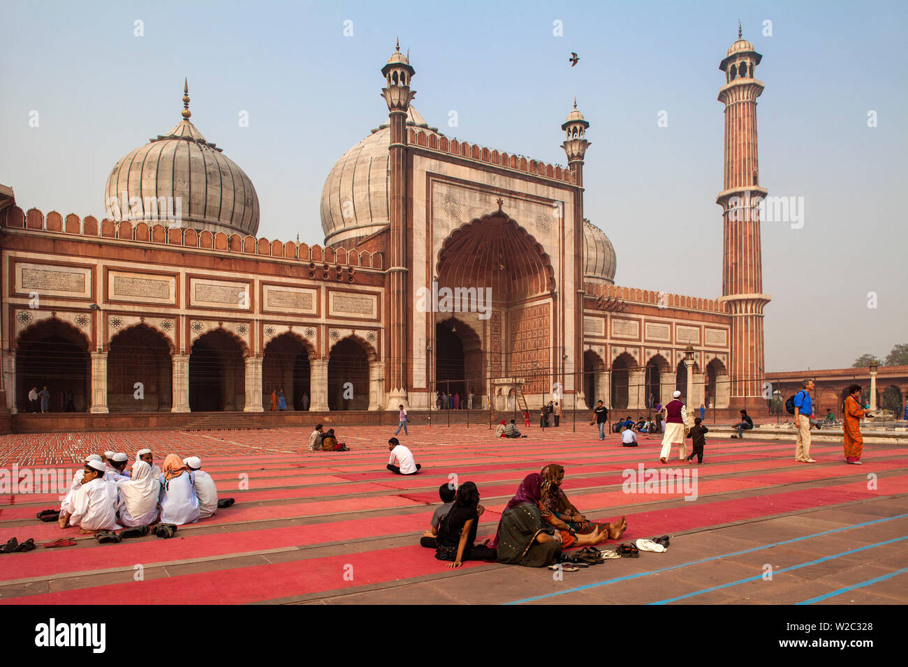 L'Inde, Delhi, Old Delhi, Jama Masjid - Mosquée Jama construit par Shah Jahan Banque D'Images