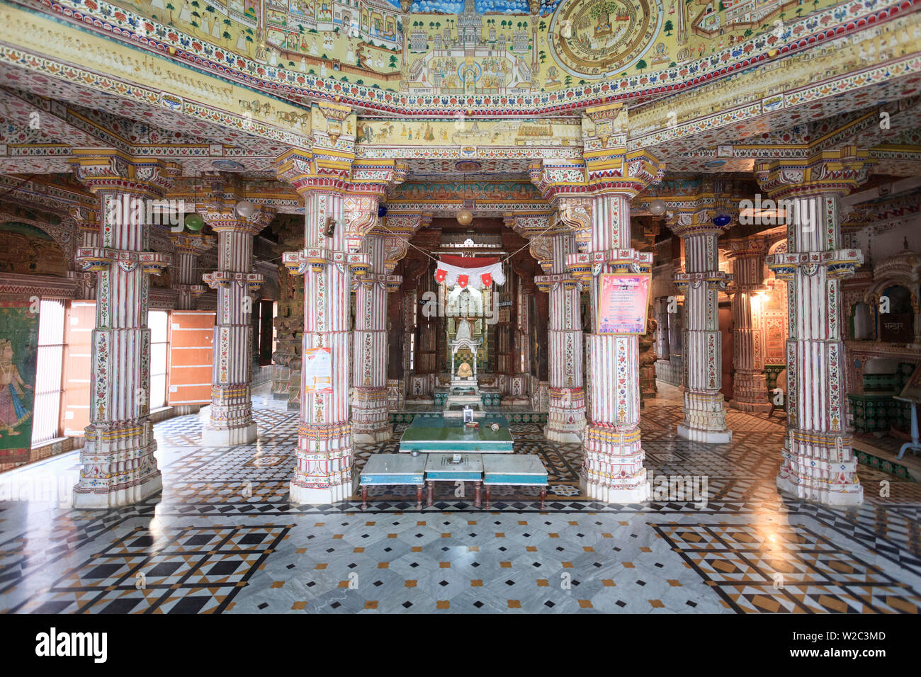 L'Inde, du Rajasthan, Bikaner, Bhandasar Jain temple Banque D'Images