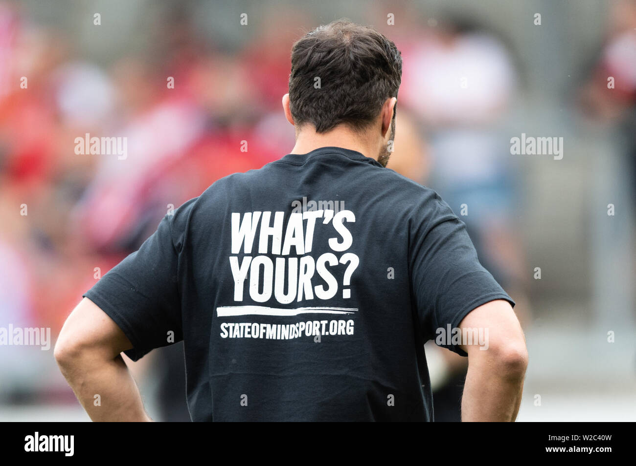 4 JUILLET 2019 , Stade AJ Bell, Salford, Angleterre ; Betfred Super League, Round 21, Salford Red Devils vs Huddersfield Giants ; crédit d'état d'esprit : Richard Long/News Images Banque D'Images