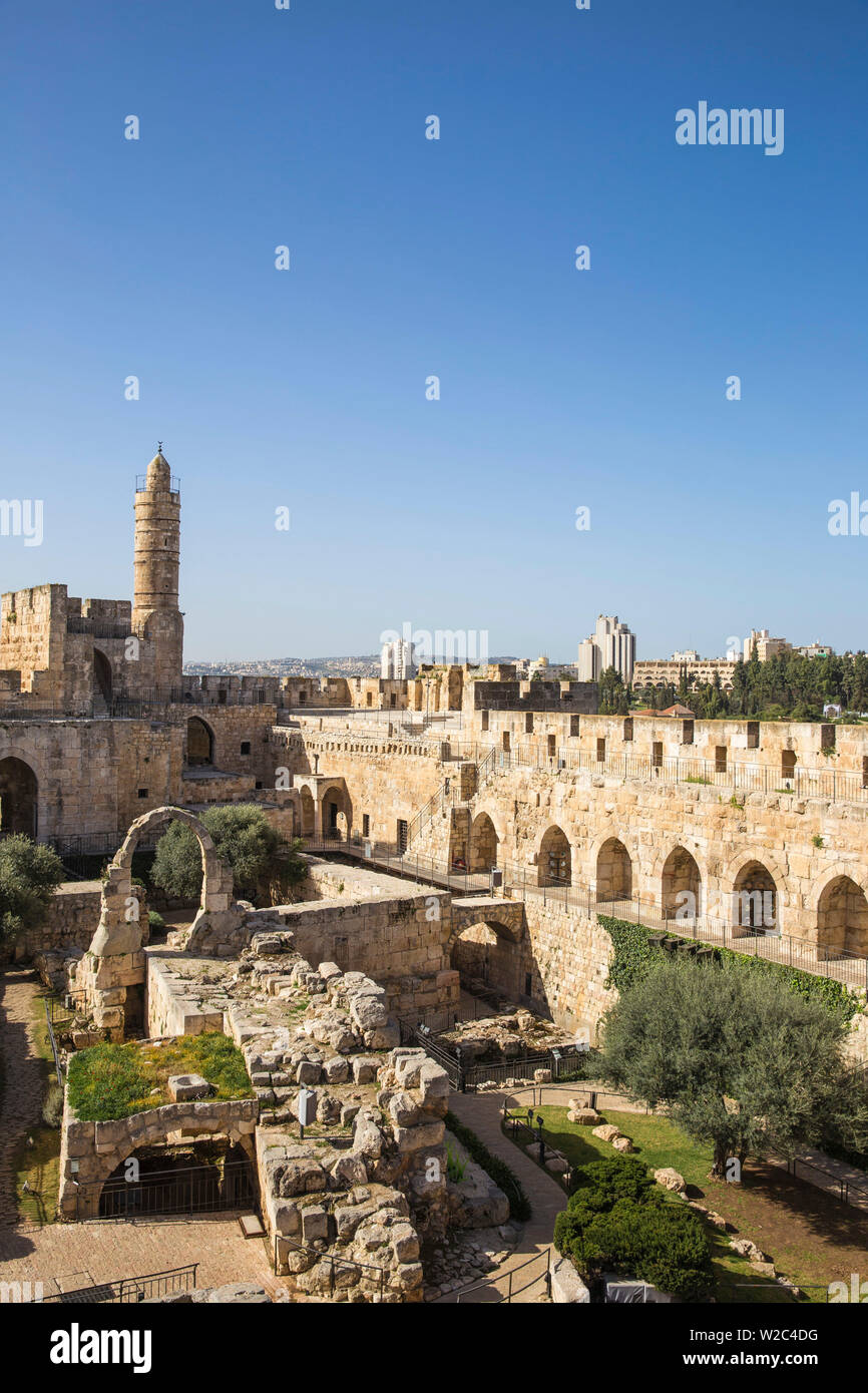 Israël, Jérusalem, Vieille Ville, la Tour de David, également connu sous le nom de la citadelle de Jérusalem Banque D'Images