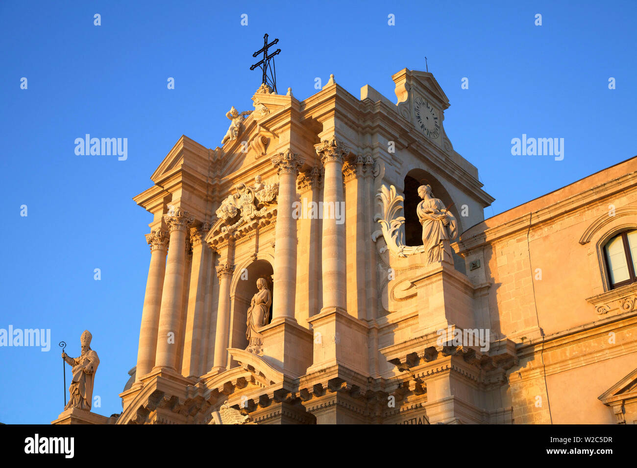 Duomo, Ortigia, Syracuse, Sicile, Italie Banque D'Images