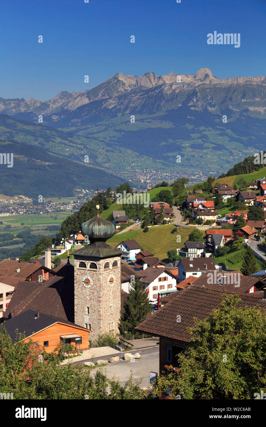 Le Liechtenstein, Steg, Village ville Triesen Banque D'Images