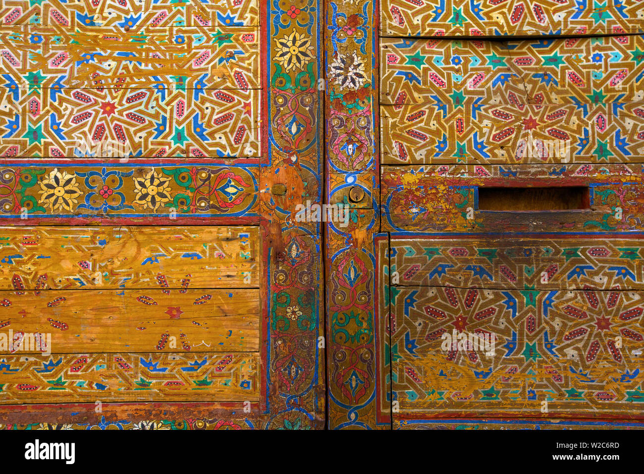 Détail de porte, Fès, Maroc, Afrique du Nord Banque D'Images