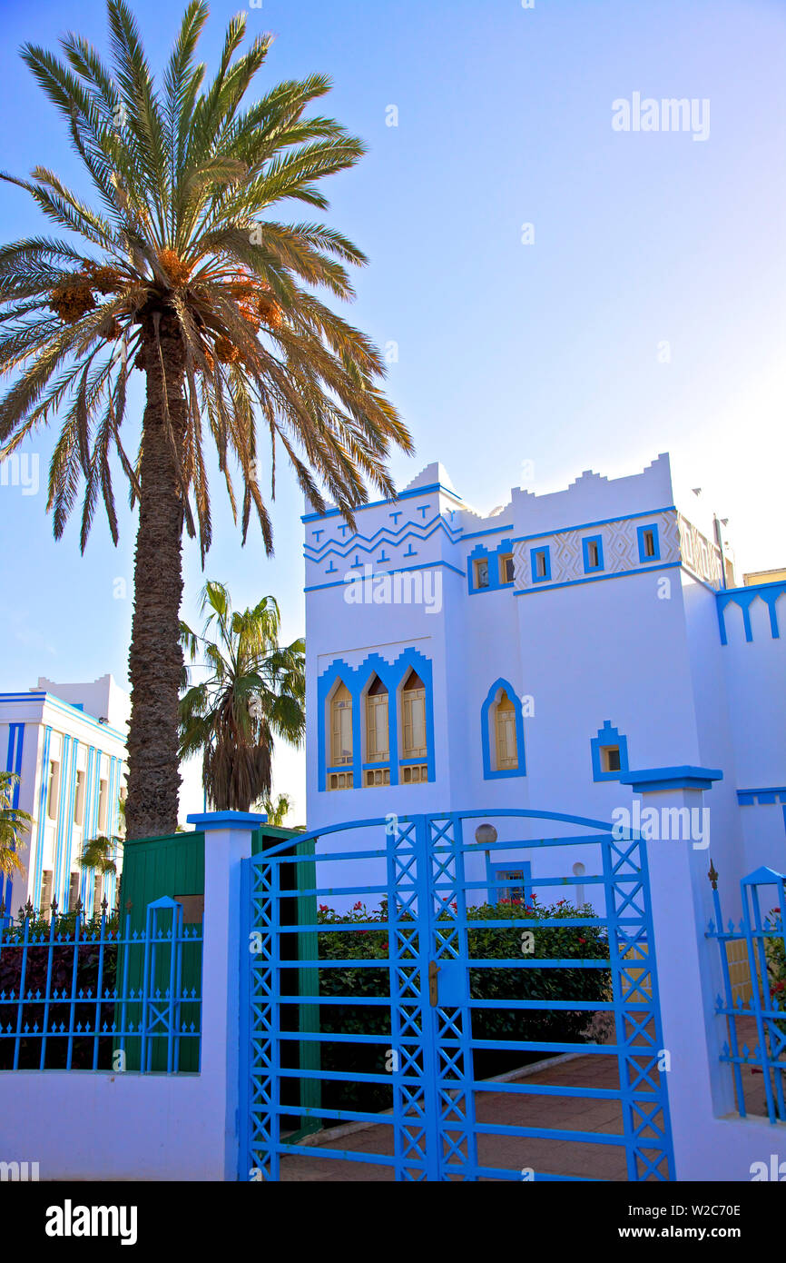 L'architecture Art Déco, Sidi Ifni, Maroc, Afrique du Nord Banque D'Images