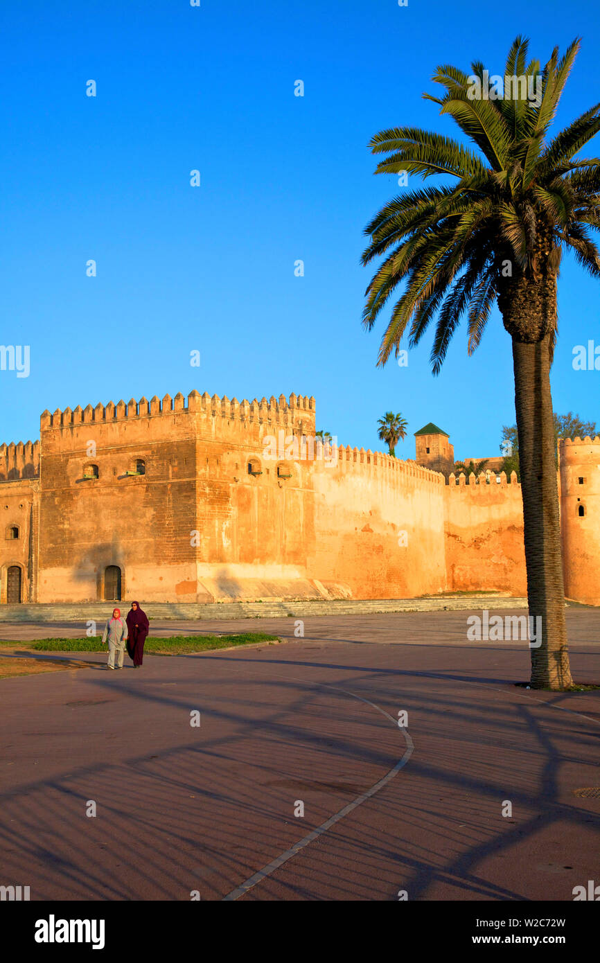 Les murs de la ville, porte Oudaia Kasbah, Rabat, Maroc, Afrique du Nord Banque D'Images