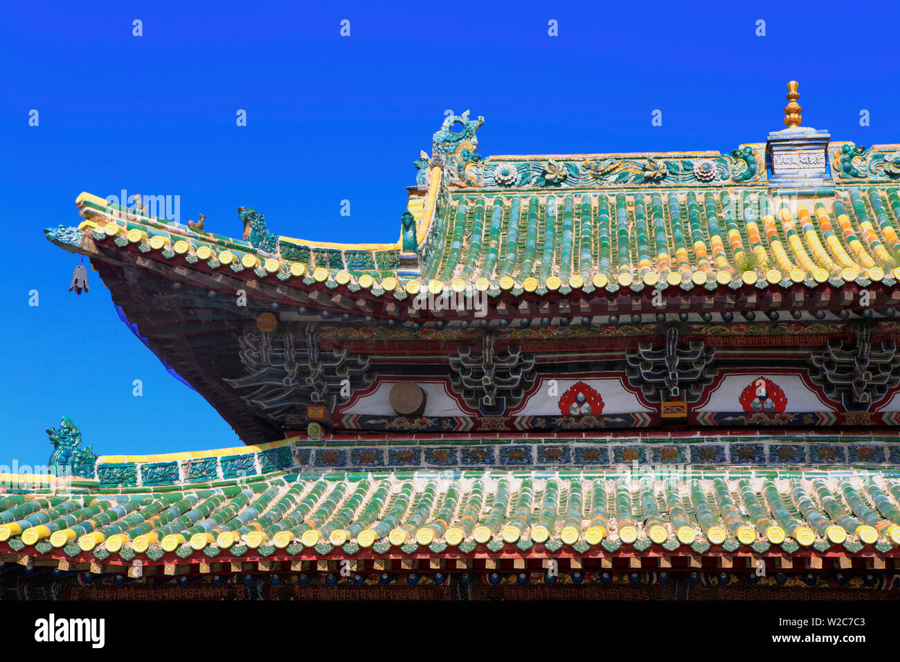 Erdene Zuu monastère bouddhiste, Kharkhorin, Province Övörkhangaï, Mongolie Banque D'Images