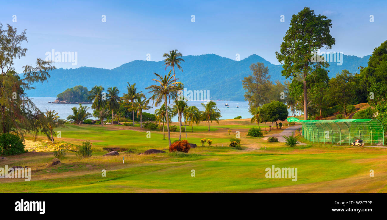 La Malaisie, Pahang, Pulau Tioman Tioman Island), (plage de Berjaya, Berjaya Tioman Resort, Golf Course Banque D'Images