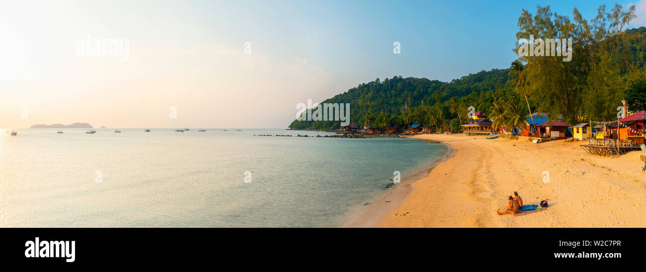 La Malaisie, Pahang, Pulau Tioman Tioman Island), (baie de Salang Salang, Kampung (village) de Salang Banque D'Images