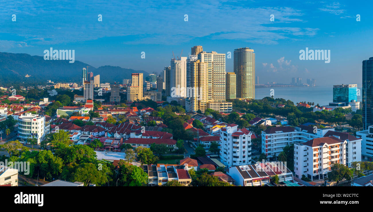 La Malaisie, Penang, Georgetown, ville moderne Banque D'Images