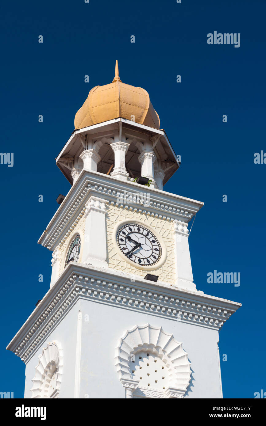 La Malaisie, Penang, Georgetown, Victoria Memorial Clock Tower Banque D'Images