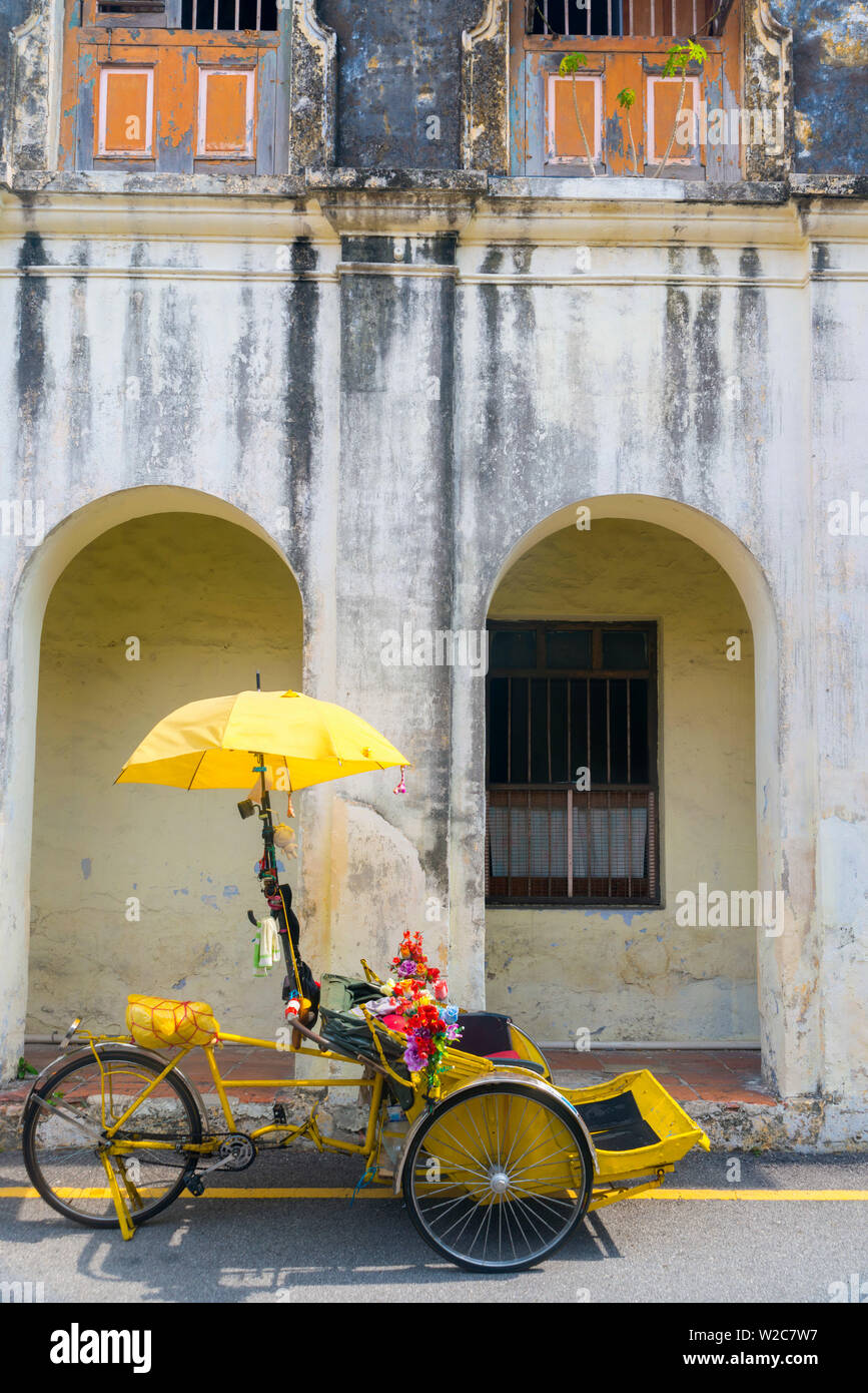 La Malaisie, Penang, Georgetown, off Love Lane, Rickshaw Banque D'Images