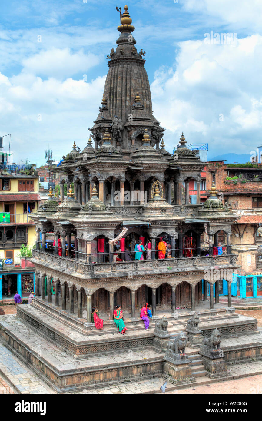 Krishna temple, Durbar Square, Patan, Kathmandu, Népal Banque D'Images