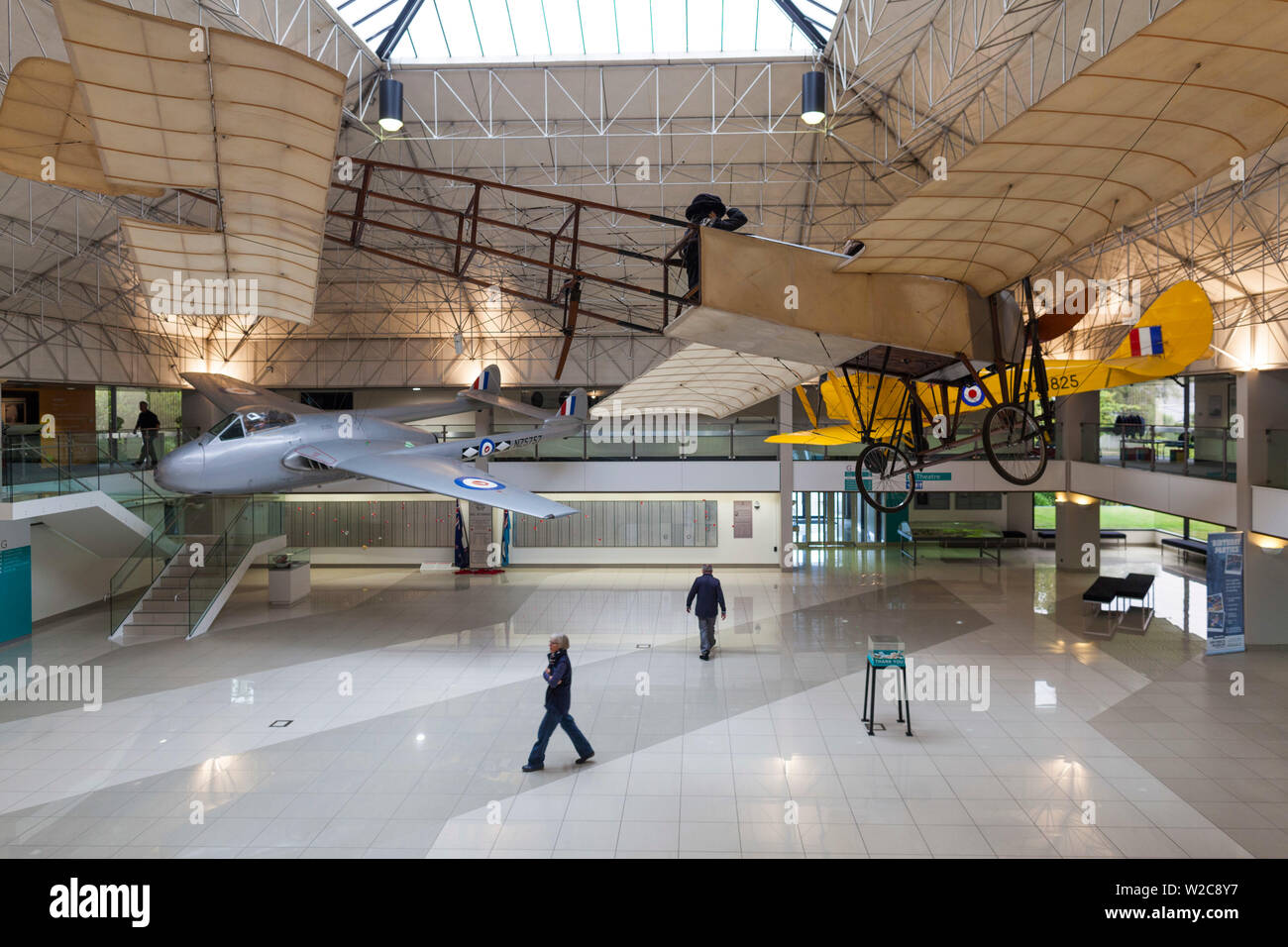 Nouvelle Zélande, île du sud, Christchurch, Royal New Zealand Air Force Museum, avec l'entrée de l'intérieur de l'époque au début des années 1900, l'avion Bleriot IX Banque D'Images