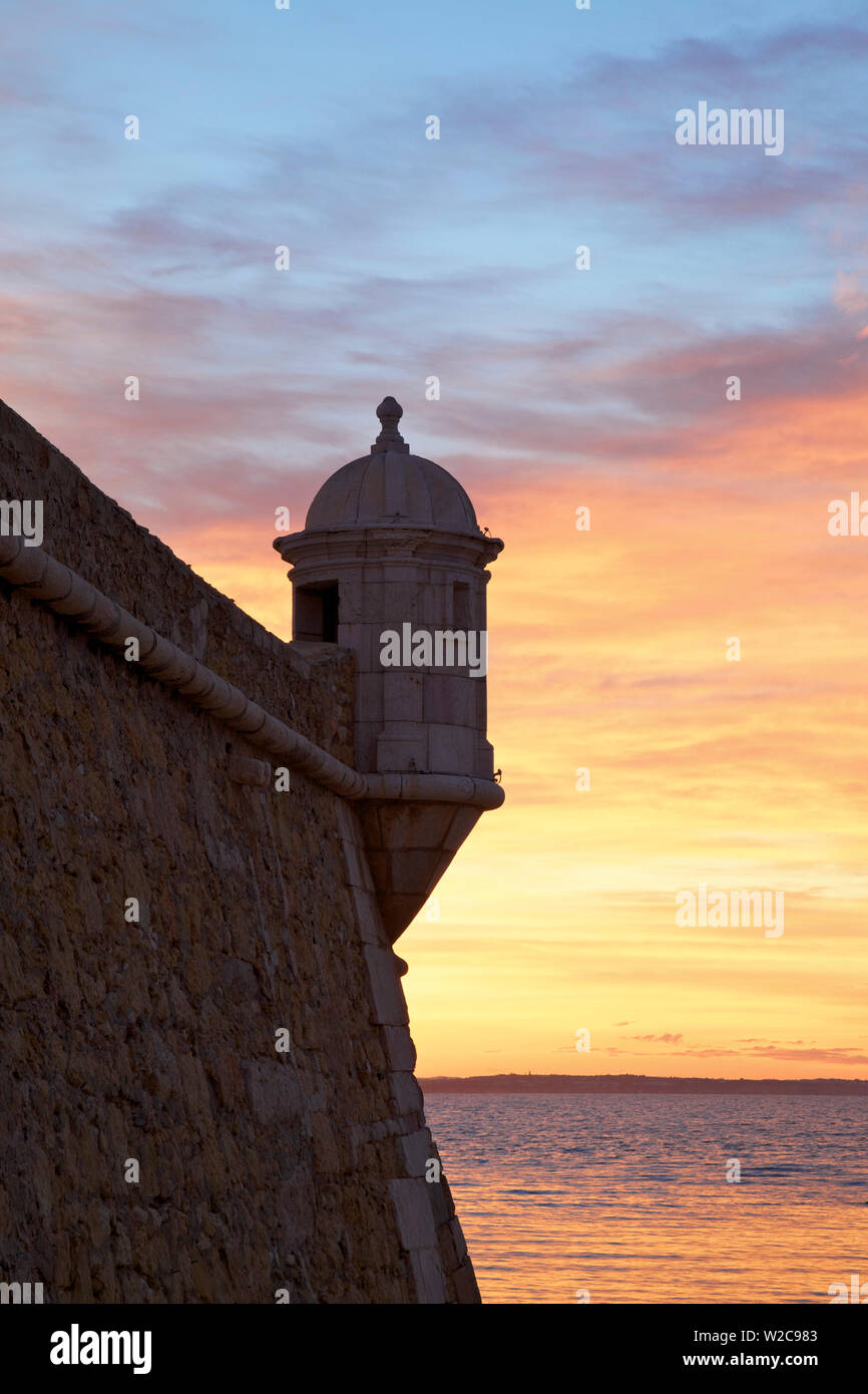 Fort du 17ème siècle, l'ouest de l'Algarve, Lagos, Algarve, Portugal, Europe Banque D'Images