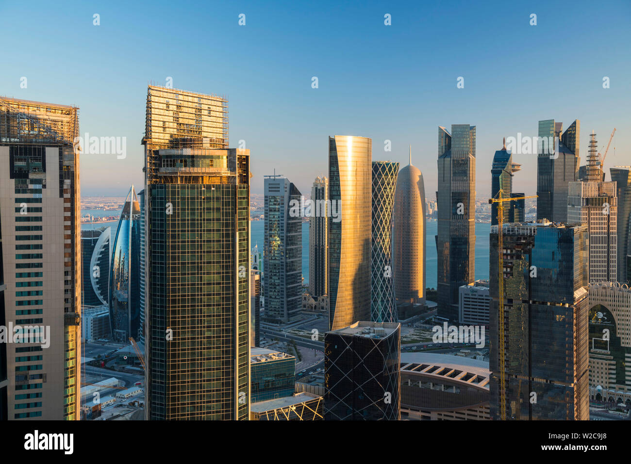 Skyline de Doha, Doha, Qatar Banque D'Images