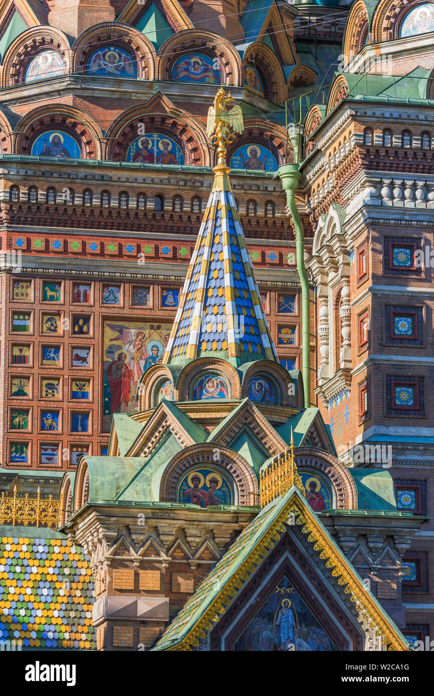 Eglise du Sauveur sur le sang, Saint Petersburg, Russie Banque D'Images