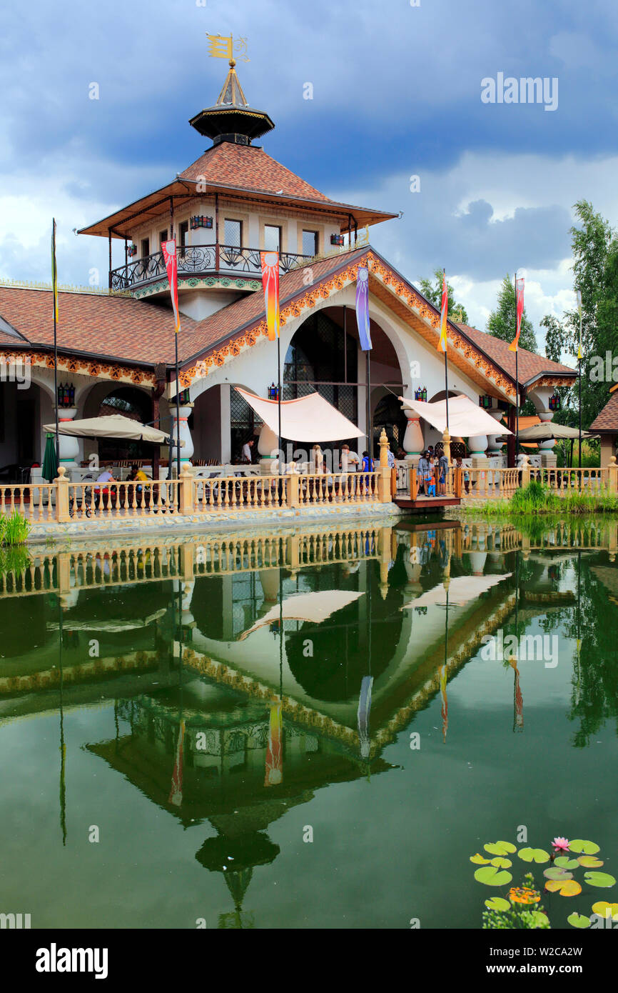 Dans le restaurant de style traditionnel russe, Solotcha, Ryazan, Russie Banque D'Images